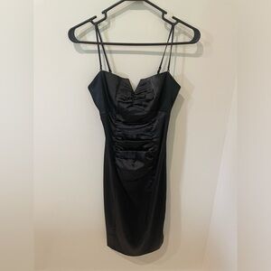 Black fitted cocktail dress size 0